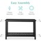 Best Choice Products 48in 2-Shelf Indoor Outdoor Wooden Console Table Multifunctional Buffet Bar Storage